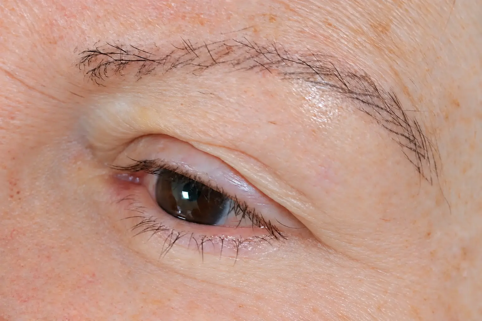 Vorherbild einer Augenbraue vor Microblading